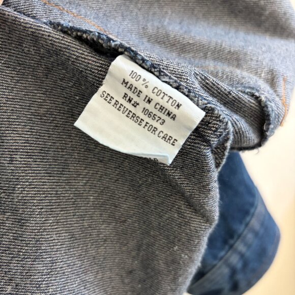 The Creme Shop Denim Jacket Unisex Medium Oscar Jeans Embroidered Blue Cotton - Picture 9 of 14